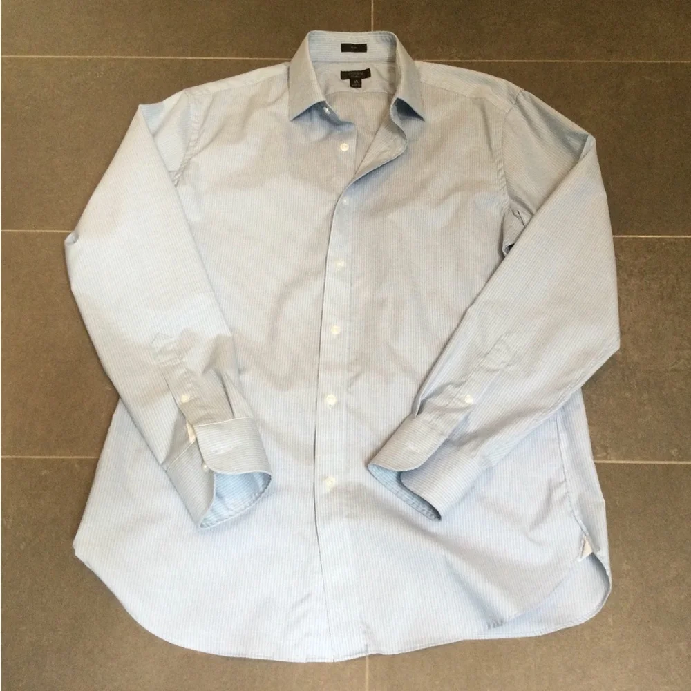 J.Crew blue/white Ludlow slim fit dress shirt size 16/34